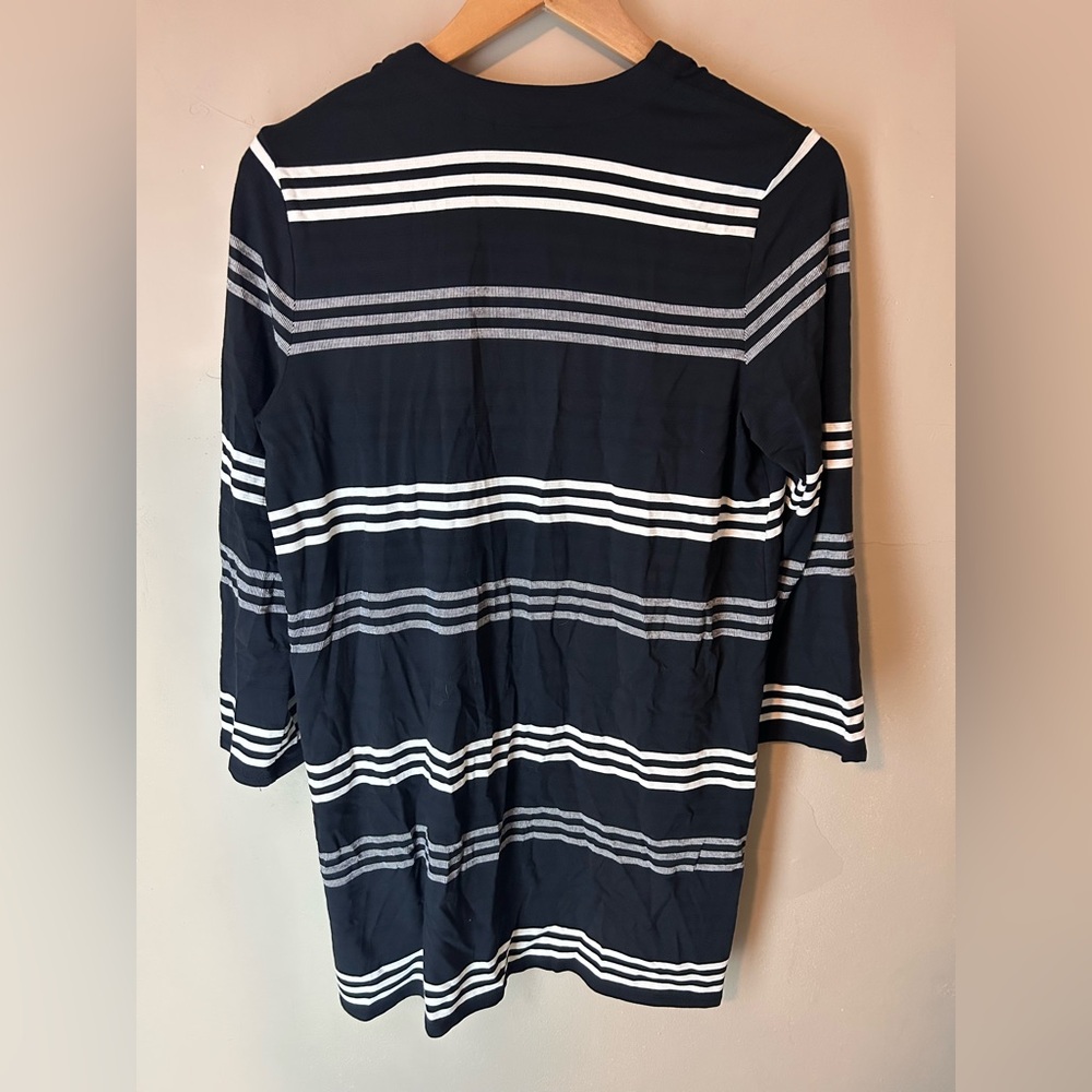 J. Jill Wearever Collection Striped Open Front Cardigan 3/4 Sleeve Casual Size S - Picture 6 of 6